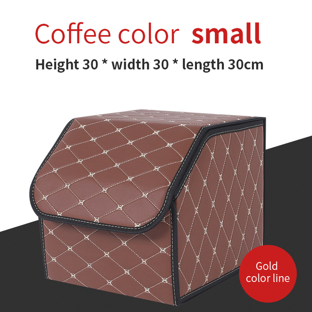 Trunk Organizer Storage Box Collapsible Back Seat Organizer Trunk Bag Tool Bag PU Leather Stowing Tidying Auto Accessories