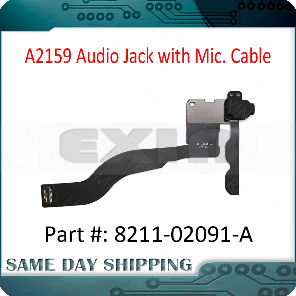 

Mid 2019 Year NEW for Macbook Pro 13" A2159 Headphone Audio Jack w/ Mic. Microphone Flex Cable 821-02091-A EMC 3301