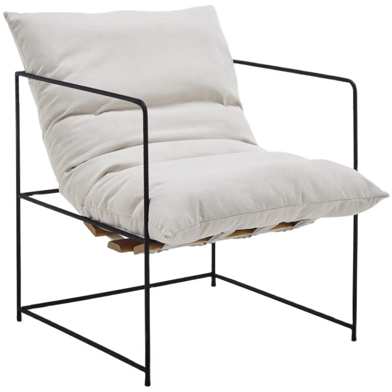 Nordic Single Sofa Chair Lazy Luxury Iron Dining Chair Modern Minimalist Designer Living Room Furniture Negotiation Dining