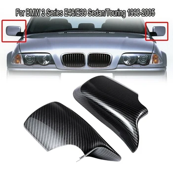 

For BMW E46 E39 1998-2005 Carbon Fiber Look M Style Mirror Cap Cover Replacement Durable In Use