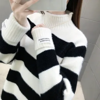 

Sweater Women Clothes Black Slim Gray Pullover Tops Casual Thin Sweaters