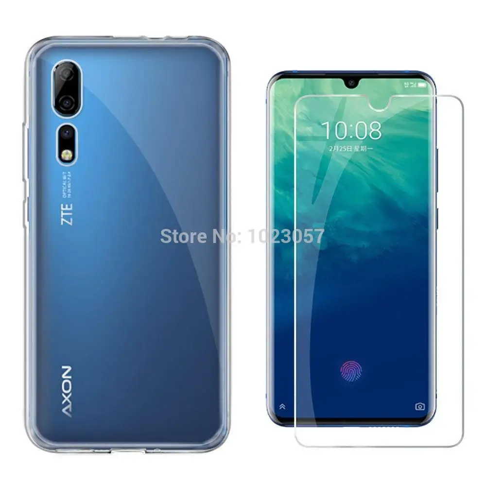 Чехол для Axon10 Pro A2020 чехол zte 5G Мягкий силиконовый телефона с закаленным стеклом |