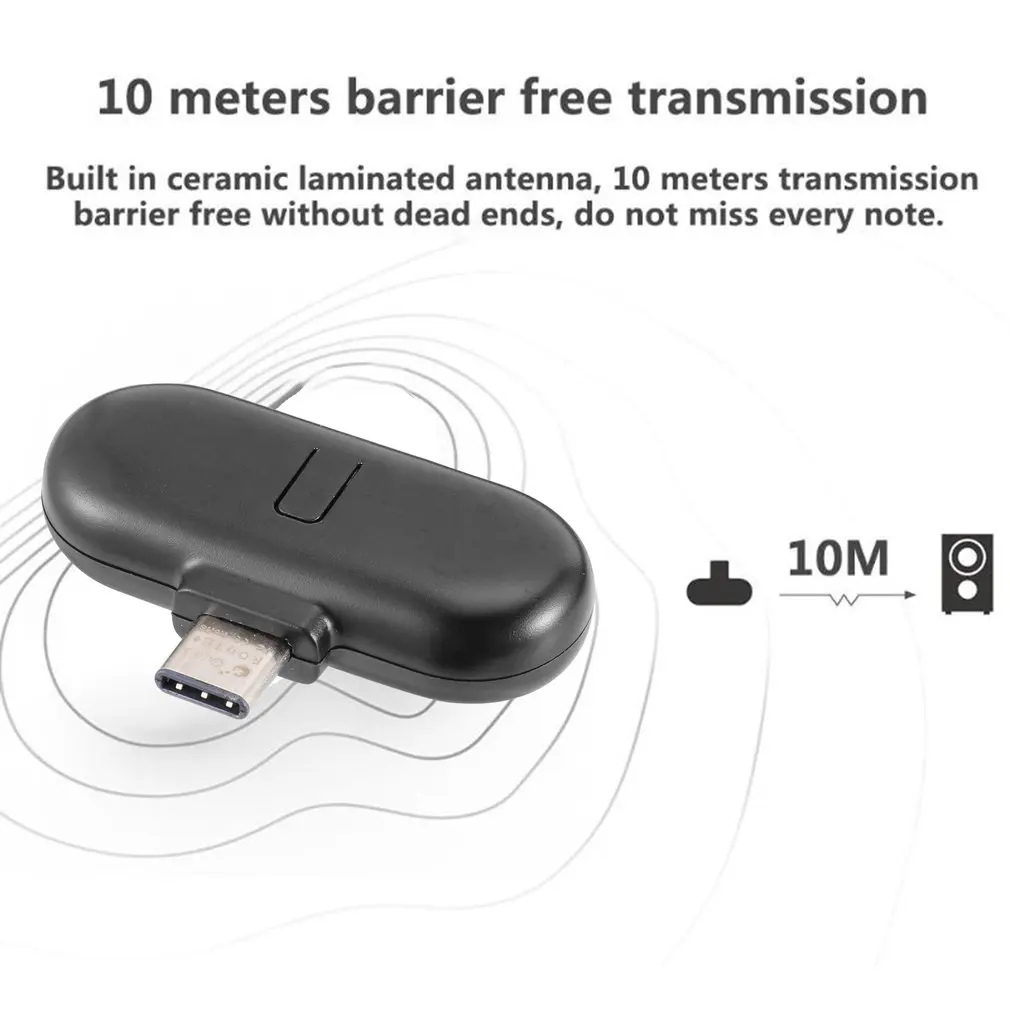 

Wireless BT Earphone Receiver Type-C Audio Transmitter Speaker Adapter Converter for Nintend Switch NS