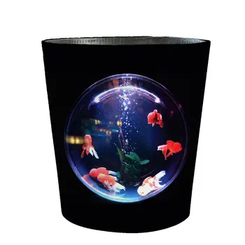 

25 x 20 x 27cm 10L Household Waterproof Leather Trash Bin Waste Container Garbage Can For Kitchen - Water Vat Goldfish
