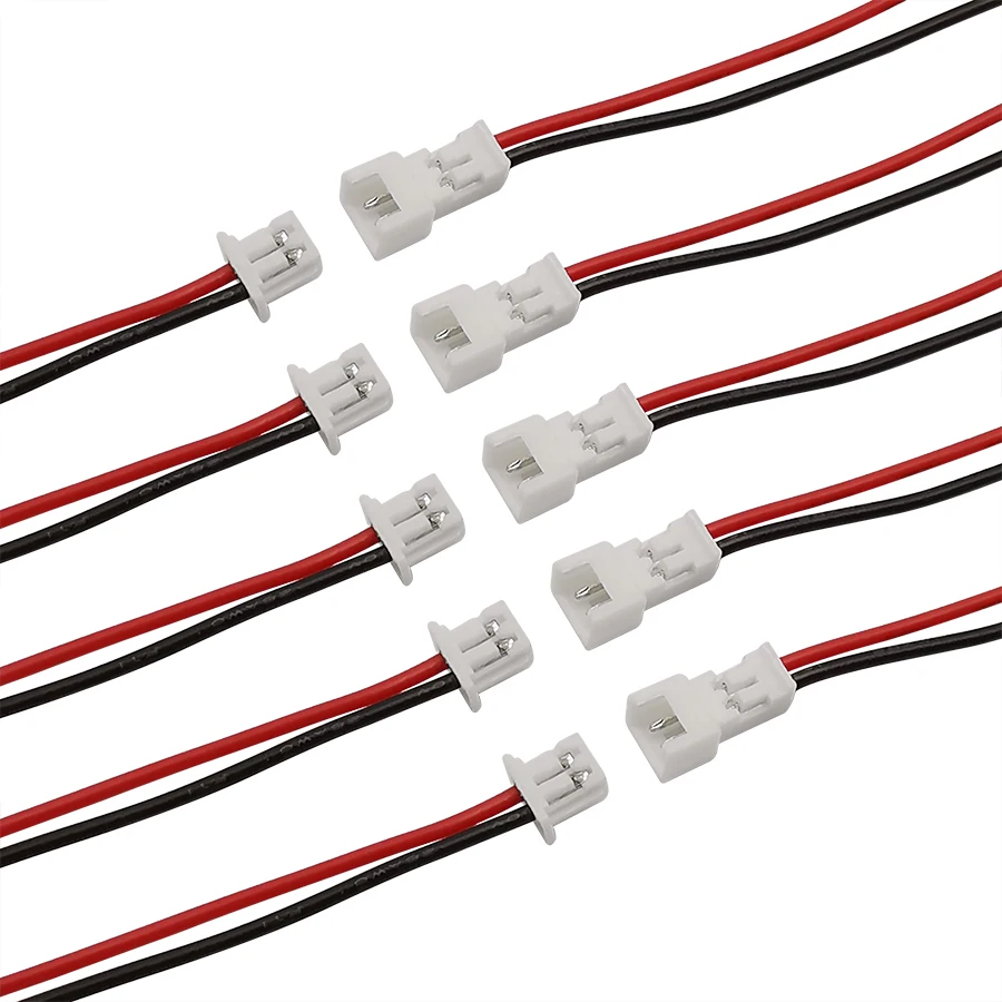 Jst-Conector de Cable de 2 pines, conector hembra Micro macho de 15CM, 20/10/5/2/1 par, JST, 1,25mm