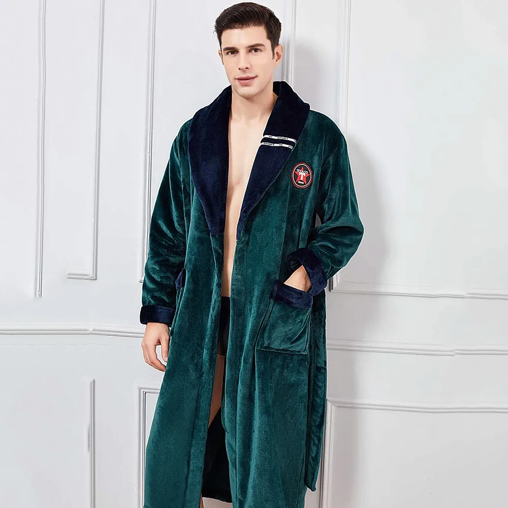 Comfy warm men's robe with oversized zip hoodie and streetwear fashion7