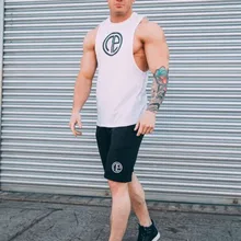 Стиль, спортивный Быстросохнущий жилет для мужчин, без рукавов, одежда для фитнеса, чистый хлопок, облегающая быстросохнущая одежда