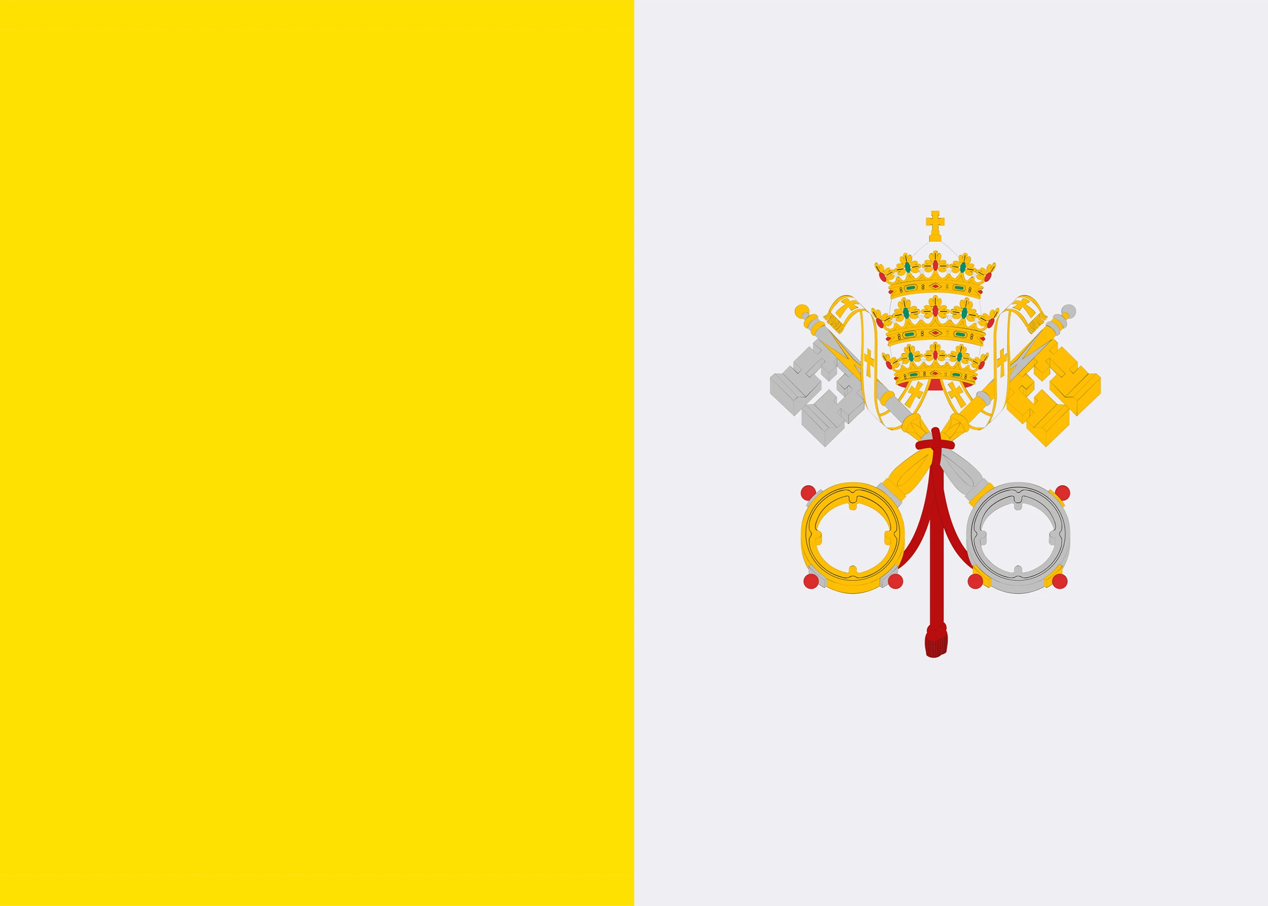 90*150 см/60*90 см/40*60 см/15*21 см Ватикан флаг