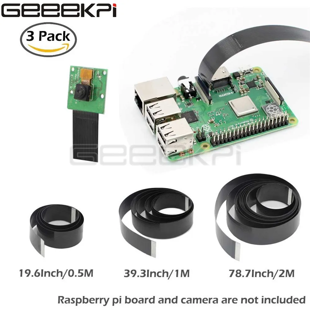 50 см 100 200 3 шт. кабель для камеры Raspberry Pi FFC 15pin 0 5 мм плоский провод модели B