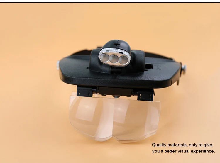 Светодиодный головной-установленный увеличительное стекло ультра-прозрачная 1,2 раза до 3,5 раз подходит для тесные