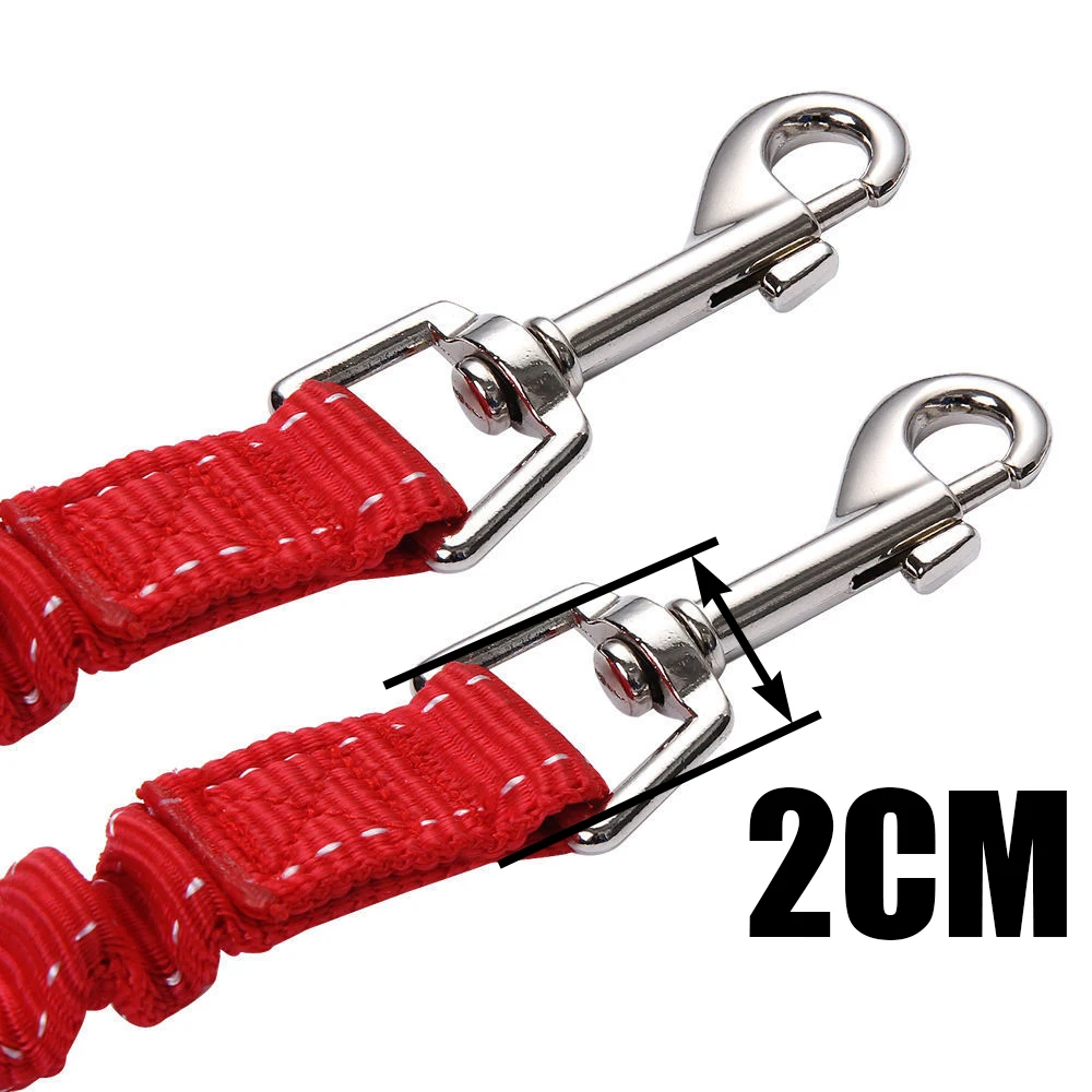 Two Way Elastic Bungee Dog Lead Splitter 1 to 2 Double Leash Strong Coupler Twin