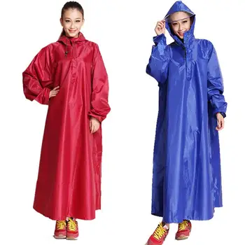 

5Raincoat Long women Rain suit Hiking Increase Motorcycle Singles Man Bike Riding rain coat girls with Cuff Poncho Rain Jacket