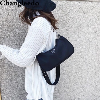 

Women Crossbody Bag Causal Luxury Handbags Women Bags Designer Nylon Vintage Small Chain Shoulder Bag Ladies Totes Bolso Purse