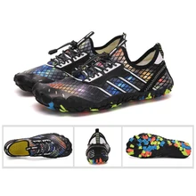 Для мужчин для обуви в европейском и американском стиле открытый плавательный Пляжная обувь анти-скольжение воды амфибия Пеший Туризм обувь болотная обувь