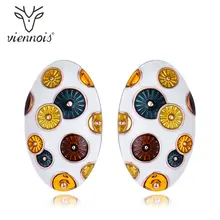 Viennois новые серьги-гвоздики с эмалью, эксклюзивный дизайн, классические серьги, женские металлические серьги, вечерние ювелирные изделия