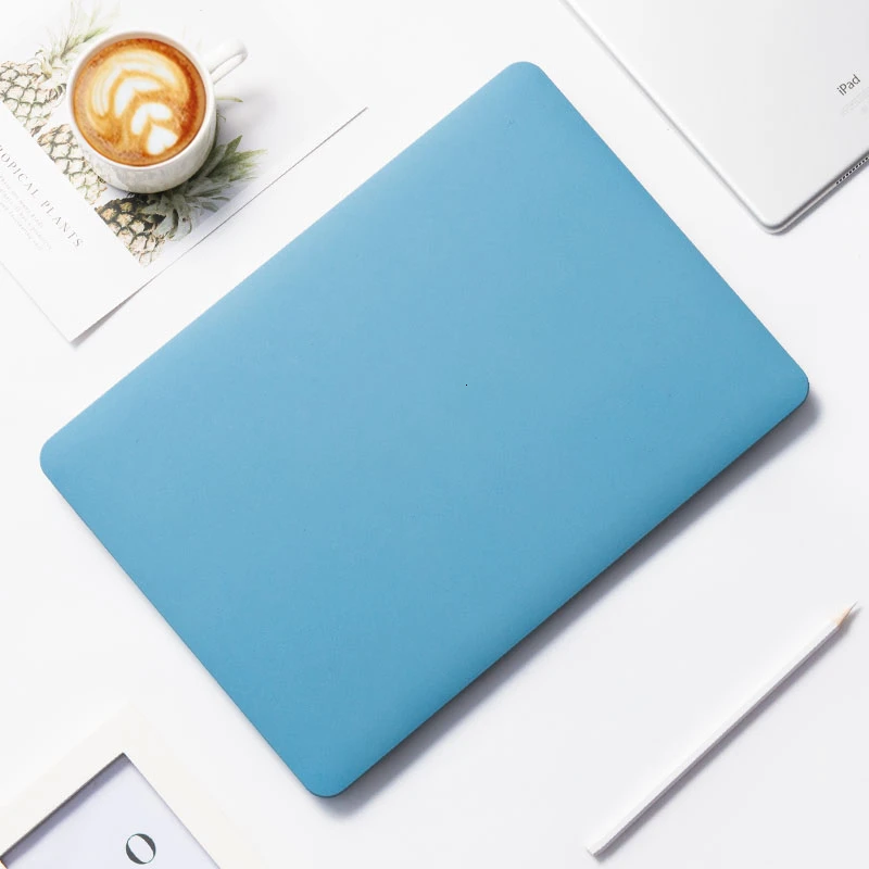 Однотонный чехол для Macbook Air 13 A1932, чехол для клавиатуры, чехол для ноутбука MacBook Air 13 Pro retina 11 12 13,3 15 Touch Bar - Цвет: sky blue