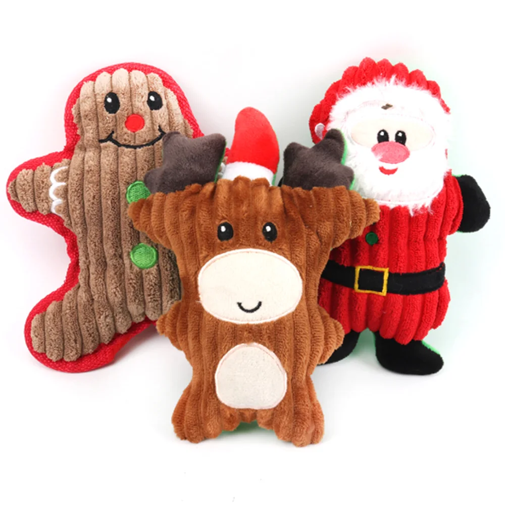 

Christmas Pet Dog Toys Chew Squeaker Pet Plush Cute Bite Resistant Sound Toys Pet Supplies For Outside Company Garden House Oc7