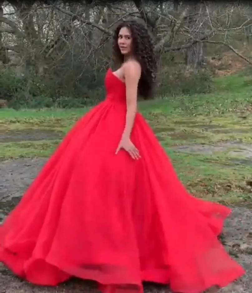 Robe de soiree милые красные платья для выпускного вечера тюль Длина до пола Вечерние платья под заказ Девушки Формальные Вечерние платья дешево