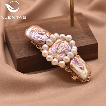 

Xlentag Natural Baroque Pearl Hair Pins Wedding Birthday Gifts For Women Simplicity Handmade Pearl Hair Pins Jewelry GH0013A