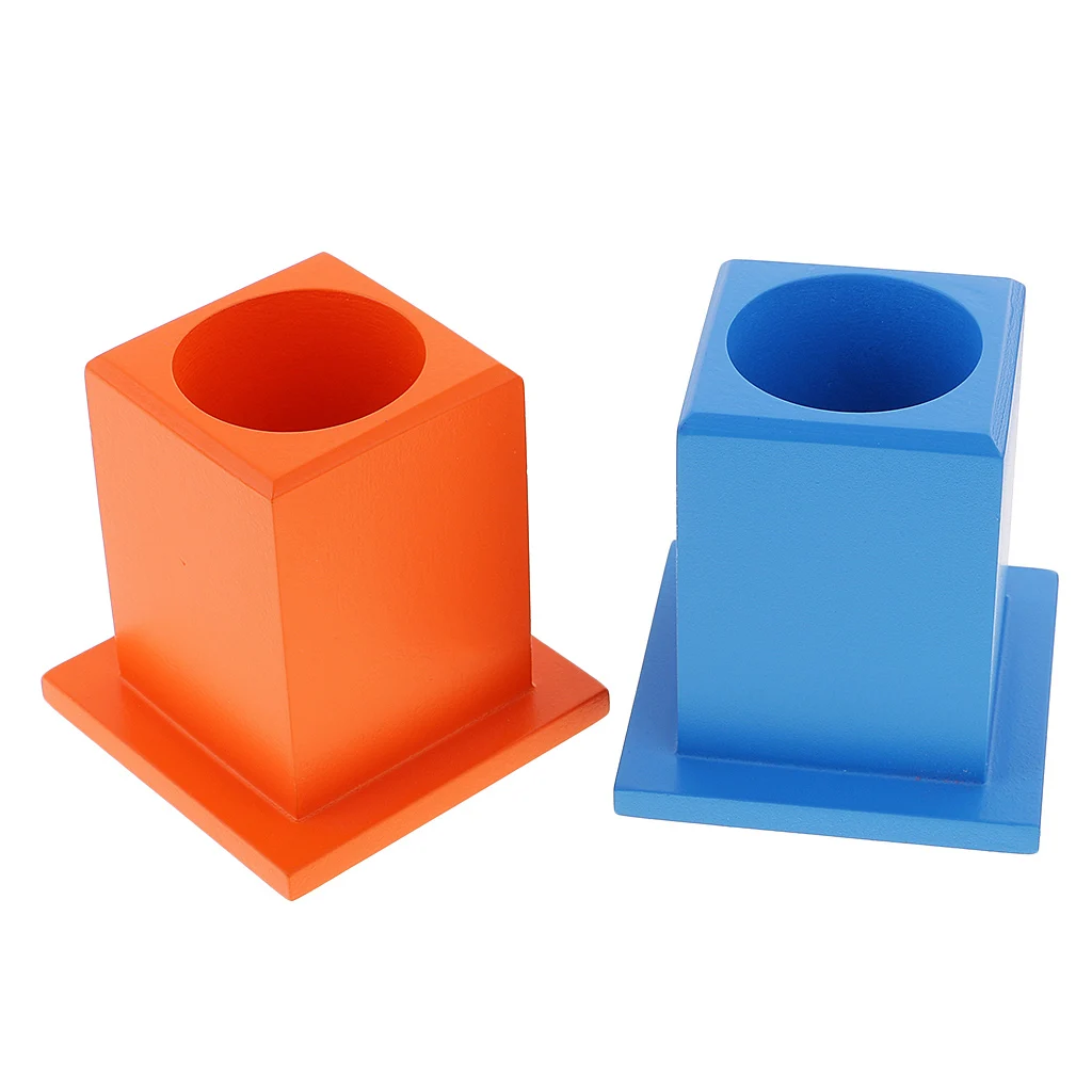 11 Colored Pencil Holders Wooden for Kids Montessori Educational Toy Birthday Gift