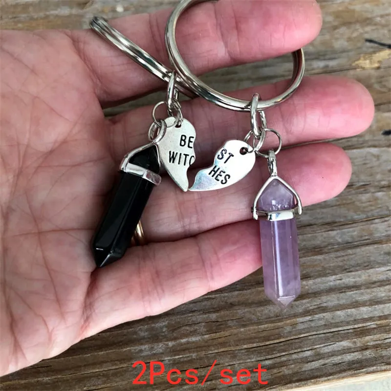 Best Witches Double Keychain Crystal Key Chains Friends Keyrings Trouble Rings | Украшения и аксессуары