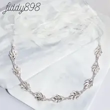 Rose Gold Women's Handmade Rhinestones Wedding Belts and Sashes Gown Sash Bride Accessories for Wedding Dress