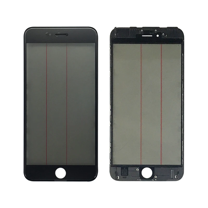 4 в 1 передний экран Внешний стеклянный объектив с рамкой OCA+ поляризатор для iphone 7 8 7P 8P lcd сенсорный экран Переднее внешнее стекло