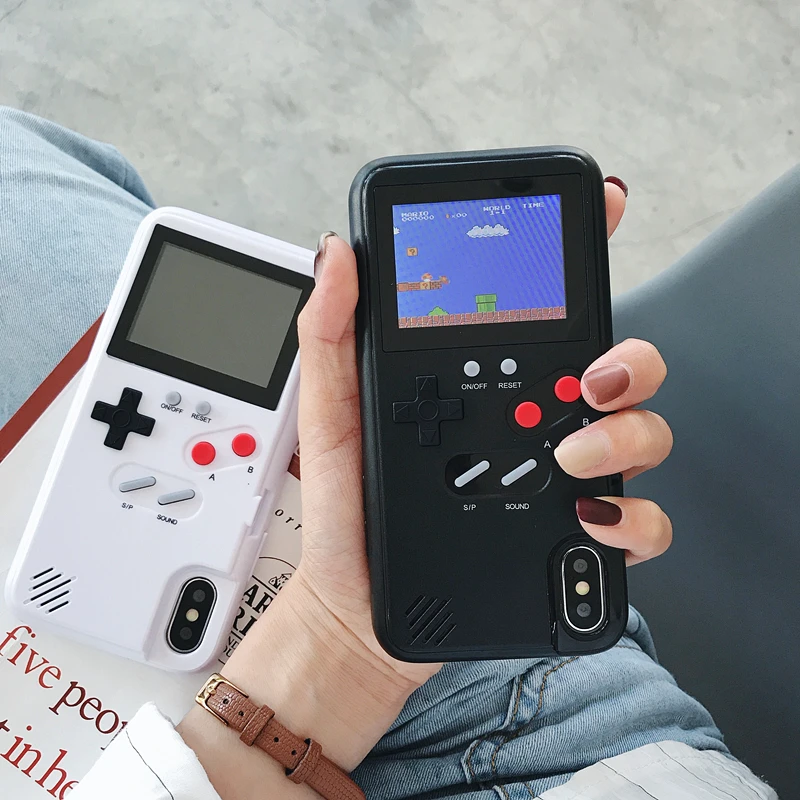 

Gaming Cases for Huawei P30 PRO Case Full Color Display Soft TPU Frame Gameboy Phone Cover USB Charging Coque for Huawei P20 Pro