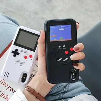 

Gaming Cases for Huawei P30 PRO Case Full Color Display Soft TPU Frame Gameboy Phone Cover USB Charging Coque for Huawei P20 Pro
