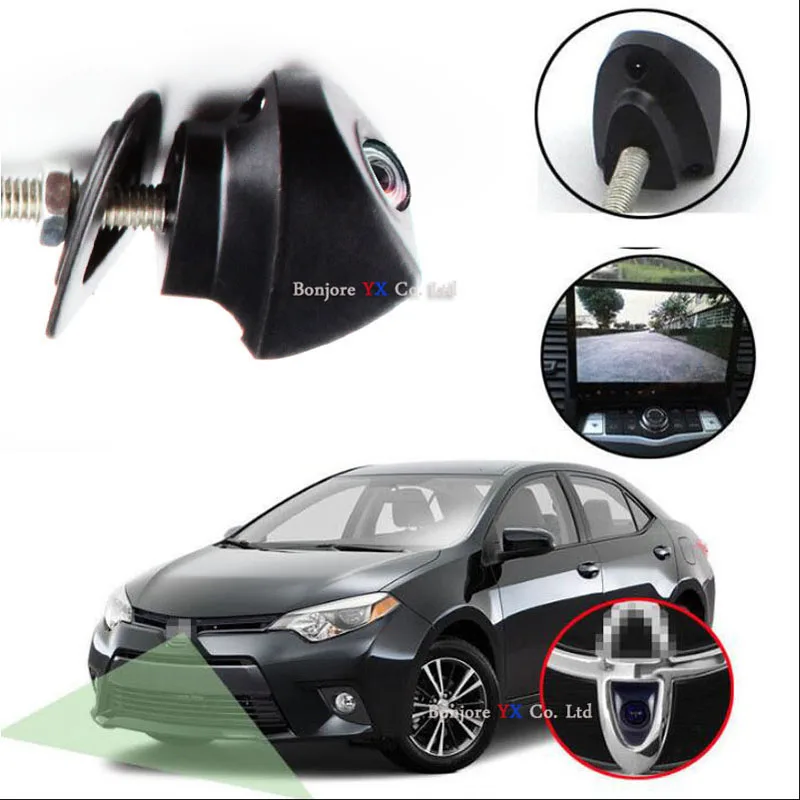 Koorinwoo LOGO Camera Car Front Camera 180 Wide Angle For Toyota Corolla Highlander Camry Prado C-HR Fortuner Willanda Parking