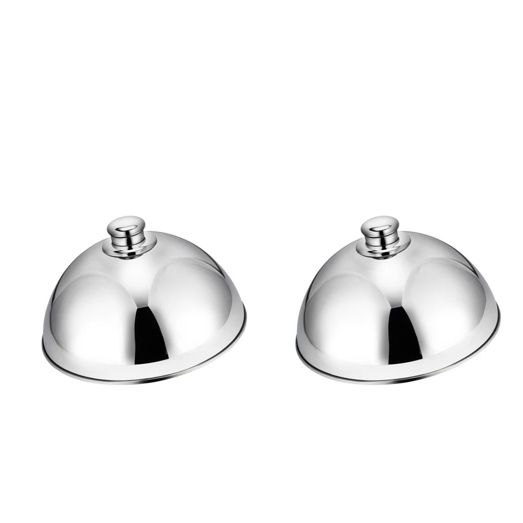 2Pcs Cheese Melting Dome Steaming Cover Steak Cover Cloche Serving Dish Food Cover