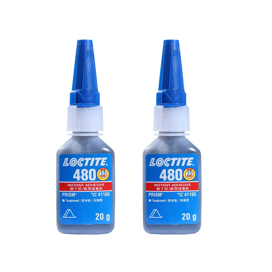 2 Pezzi Loctite 20G 480 Adesivo A Secco Istantaneo Bassa Viscosità Gomma Nera Resistenza Alla Resistenza Adesivo Istantaneo