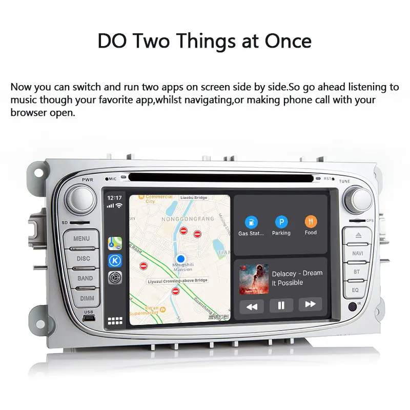 Cheap CarExc 7 inch Car Muiltmedia Player With CarPlay GPS Navigation for Ford Focus II Mondeo S-Max C-Max Galaxy II Kuga 2011Radio 2