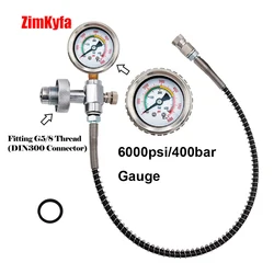 Paintball PCP DIN Filling Station Charging Adapter Springs Hose 4500psi Suitable for Air Rifle G5/8 Connector