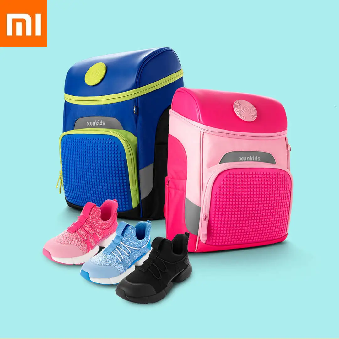 

Xiaomi Children Location Shoe Backpack Suit IPX8 Waterproof Work with XIAOXUN App Xiomi Positioning Schoolbag Shoes For Kids