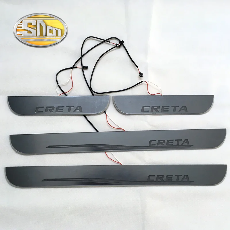 SNCN Автомобильный светодиодный дверной порог для Hyundai Creta IX25 2015 2019 2020 ультратонкая