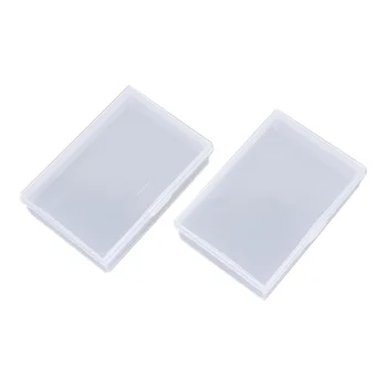 

2pc Transparent Plastic Boxes Playing Cards Container Plastic Storage Case Packing Poker Game Card Box For Poker Cards Wholesale