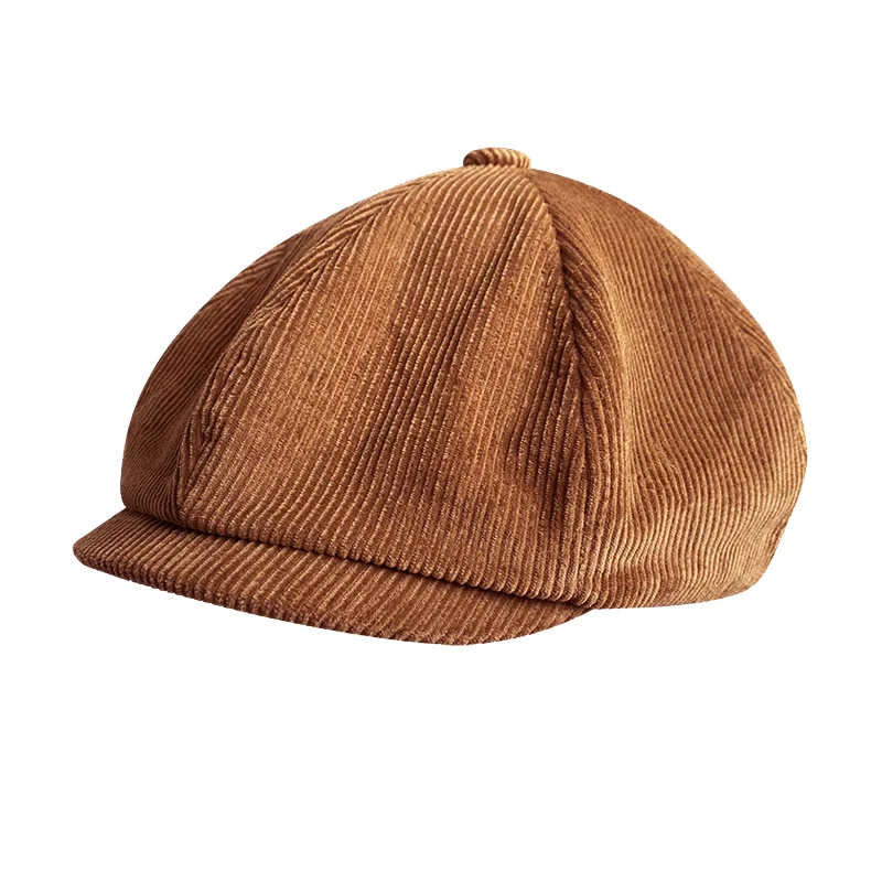 

Retro Winter Caps For Men Corduroy Newsboy Hat Woman Flat Cap Male Warm Cap Dad Outdoors Casual Octagonal Cap Gatsby Hat BLM375