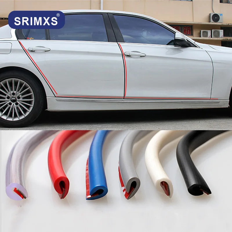 2M Clear Car Door Moulding Rubber Scratch Protector Strip Edge Guard Trim DIY