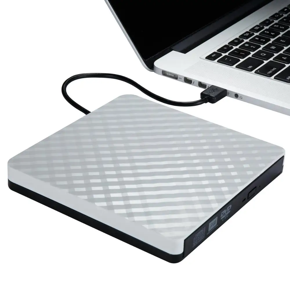 External USB3.0 DVD RW CD Writer Slim Optical Drive Burner Reader Player Tray Type Portable for PC Laptop