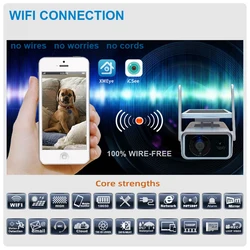 Energia solar câmera ip wifi 1080p hd cctv ao ar livre ir câmeras de vigilância sem fio à prova dwaterproof água segurança em casa