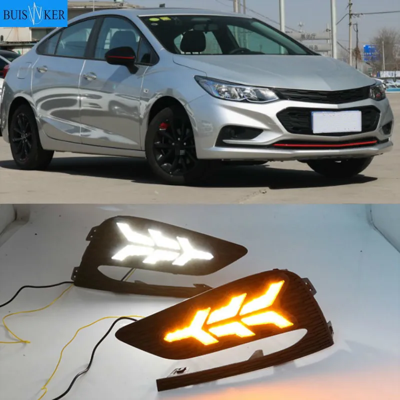 Дневные ходовые огни противотуманные фары для Chevrolet Cruze 2016 2017 2018 2 шт. 12 В дневной