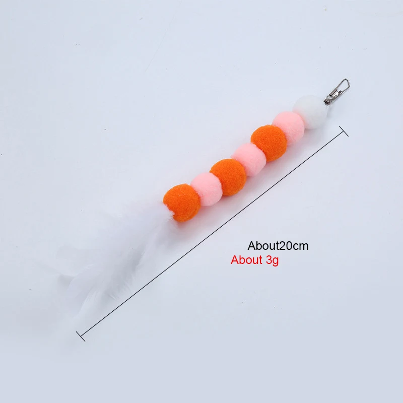 Cat Toy Feather Replacement Head Bells Feather Freely Change Combinations Multi-type For Cat Stick Telescopic Rod DIY Tools 