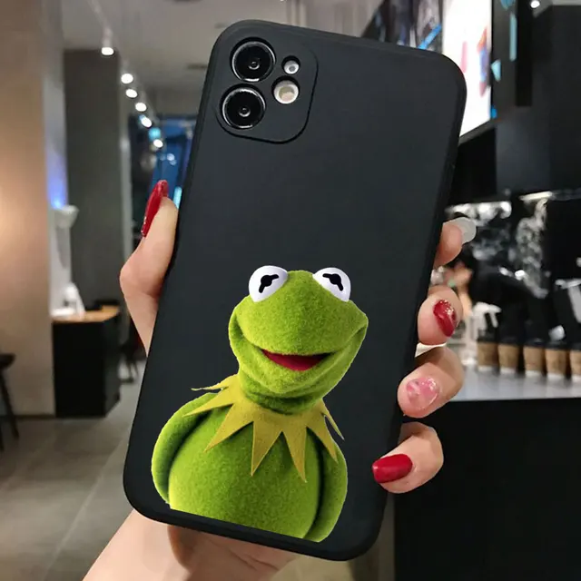 Funny Cute pet kermit The Frog Memes Phone Case For iPhone 13 pro 12 Pro 11 pro Max 6 6S 8 7 Plus X XR XS MAX TPU Silicone Cover TPU A1756