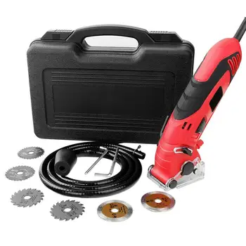 

Electric Mini Professional Angle Grinder Hand Held Circular Saw Wood PVC Tube Cutting Machine Tool Kit Grinder With 3 Blades
