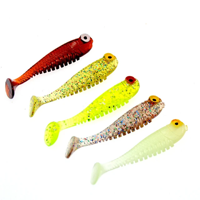 Day Night Fishing Lure Soft Bait 3D Tails Artificial Bionic Baits