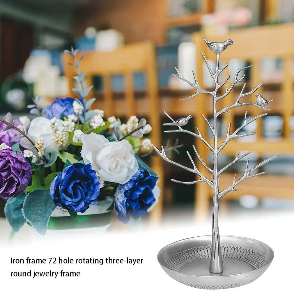 Well-strong Earring Clasp Necklace Bird Decoration Jewelry Tower Tree Three-layer Circular Earring