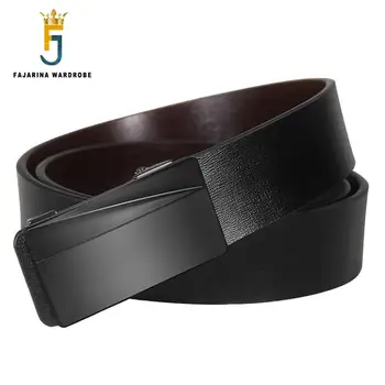 

FAJARINA Men's Fashion Styles Genuine Leather Belt New Black Automatic Belts for Men Accessories 3.3cm Width WYKFJ08