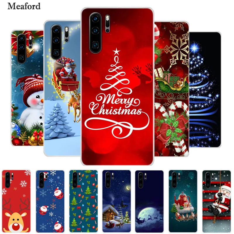 Чехол для Huawei P30 Pro Рождественский мягкий силиконовый бампер чехол новое издание