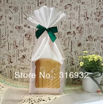 

E1 Lovely 23*31.5cm Printed toast food packing organza bags, candy pouch